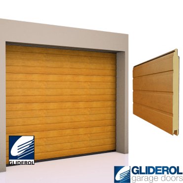 GOLDEN OAK S-Rib smooth Sectional Garage Door