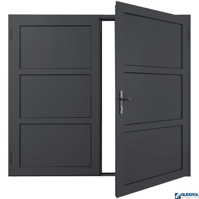 Gliderol GRAPHITE-GREY (RAL7024) Insulated Coleshill Side Hinged Garage Door