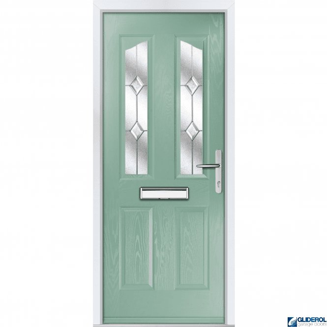 Gliderol Hardwick 2 front entrance door CHARTWELL GREEN