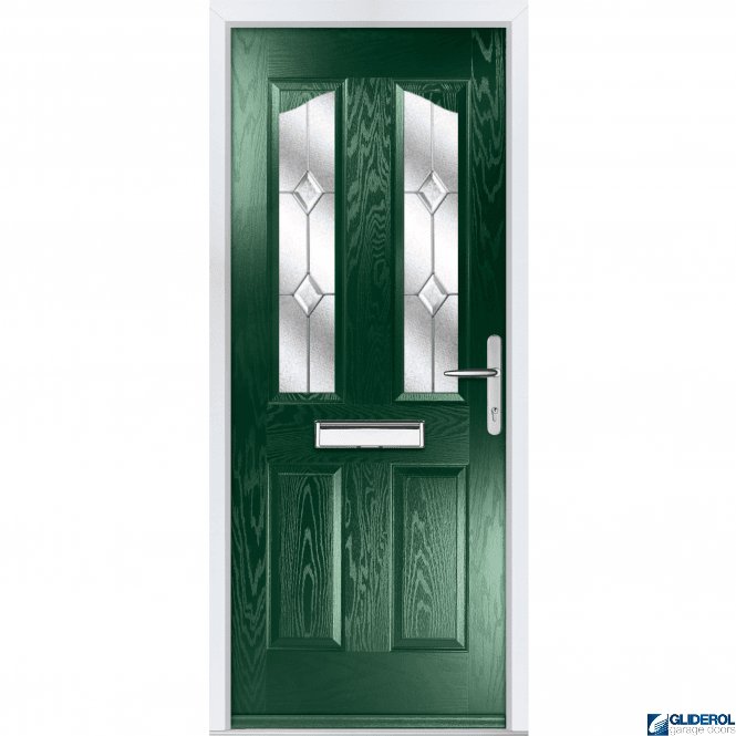 Gliderol Hardwick 2 front entrance door GREEN (RAL6009)