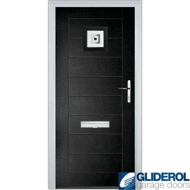Hendrie 1 front entrance door BLACK (RAL9005)