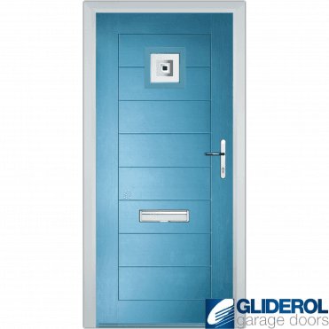 Hendrie 1 front entrance door PASTLE BLUE (RAL5024)