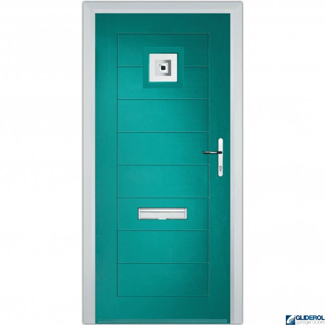 Gliderol Hendrie 1 front entrance door TURQUIOSE BLUE (RAL5018)