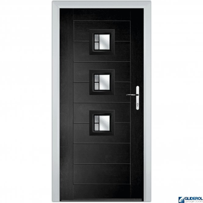 Gliderol Hendrie 3 front entrance door BLACK (RAL9005)