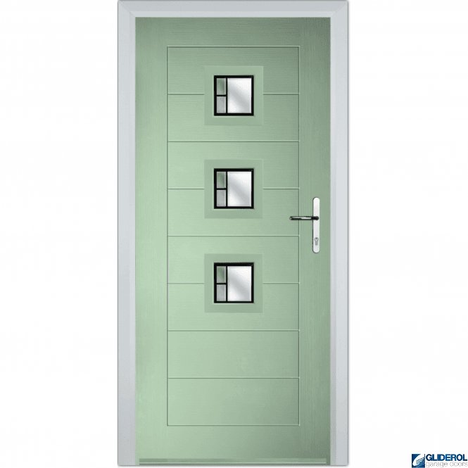 Gliderol Hendrie 3 front entrance door CHARTWELL GREEN