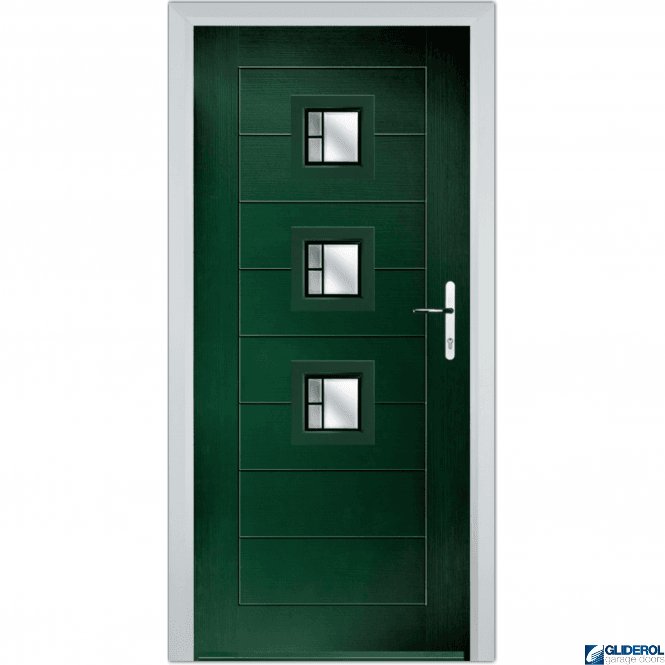 Gliderol Hendrie 3 front entrance door GREEN (RAL6009)