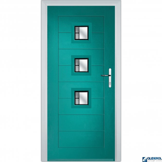 Gliderol Hendrie 3 front entrance door TURQUIOSE BLUE (RAL5018)