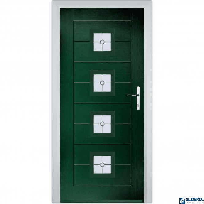 Gliderol Hendrie 4 front entrance door GREEN (RAL6009)