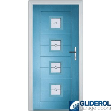 Hendrie 4 front entrance door PASTLE BLUE (RAL5024)