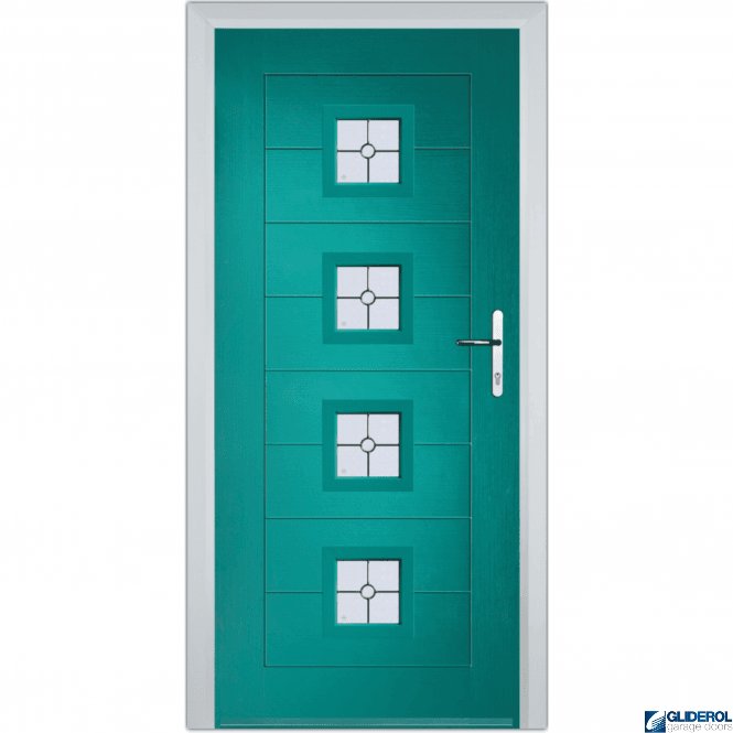 Gliderol Hendrie 4 front entrance door TURQUIOSE BLUE (RAL5018)