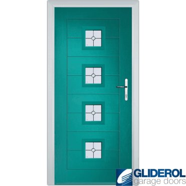 Hendrie 4 front entrance door TURQUIOSE BLUE (RAL5018)