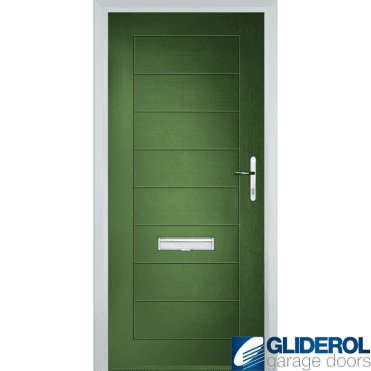 Hendrie Solid front entrance door FERN GREEN (RAL6025)