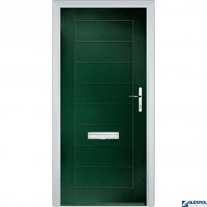 Gliderol Hendrie Solid front entrance door GREEN (RAL6009)