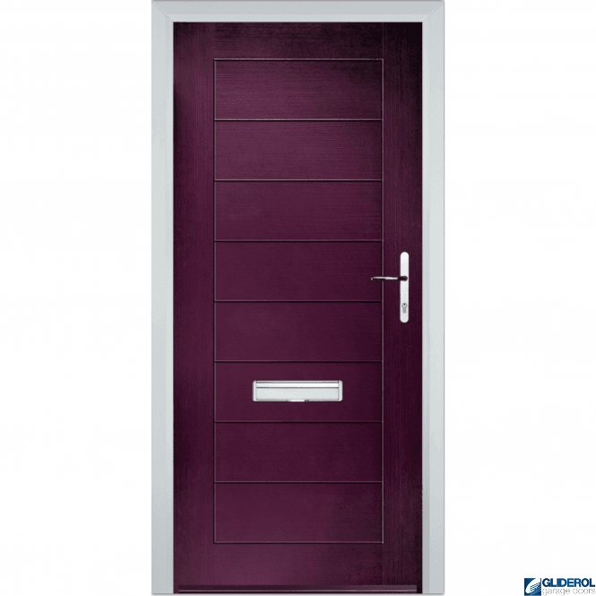Gliderol Hendrie Solid front entrance door PURPLE VIOLET (RAR4007)