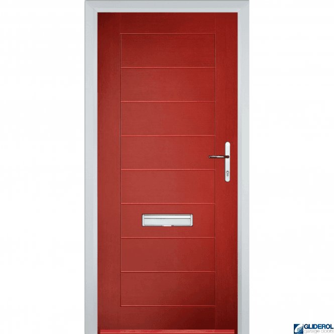 Gliderol Hendrie Solid front entrance door RED (RAL3003)