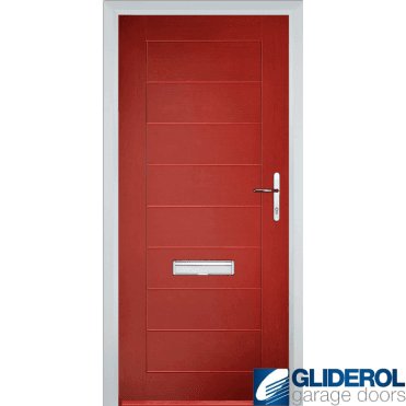 Hendrie Solid front entrance door RED (RAL3003)