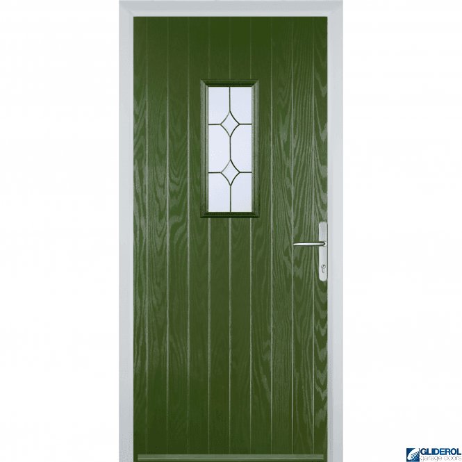 Gliderol Hignet front entrance door FERN GREEN (RAL6025)