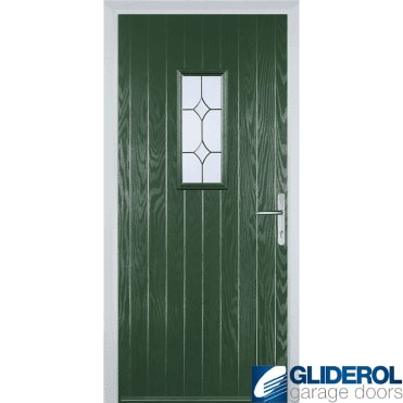 Hignet front entrance door GREEN (RAL6009)