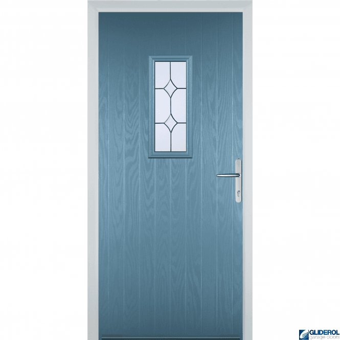 Gliderol Hignet front entrance door PASTLE BLUE (RAL5024)