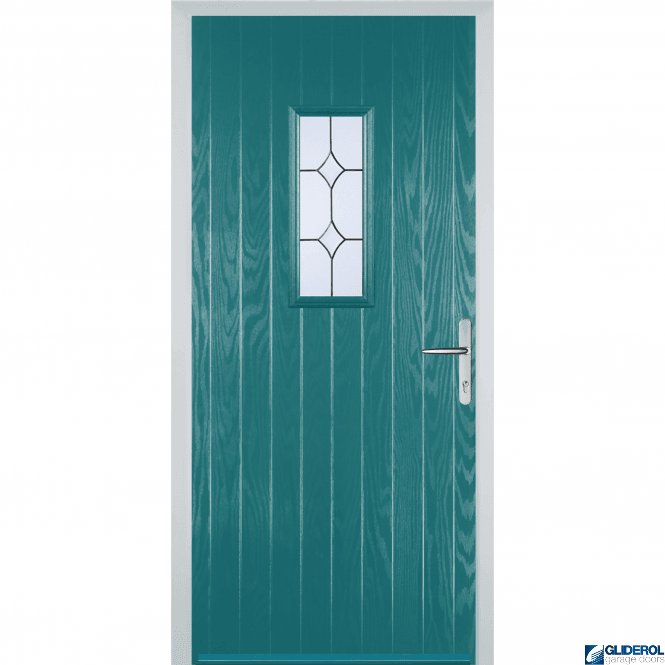 Gliderol Hignet front entrance door TURQUIOSE BLUE (RAL5018)