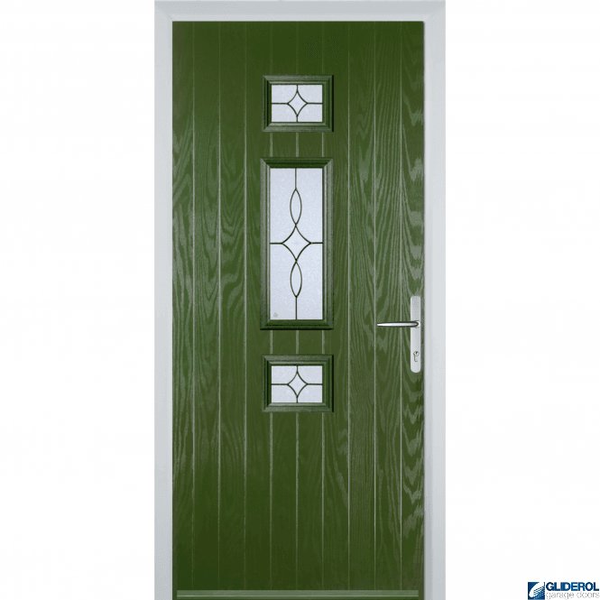 Gliderol Hurley front entrance door FERN GREEN (RAL6025)