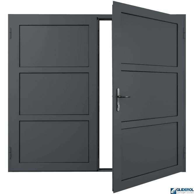 Gliderol IRON-GREY (RAL7011) Insulated Coleshill Side Hinged Garage Door