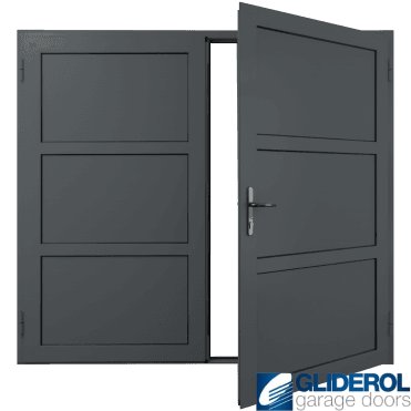 IRON-GREY (RAL7011) Insulated Coleshill Side Hinged Garage Door