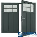 IRON-GREY (RAL7011) Insulated Kingsbury Side Hinged Garage Door