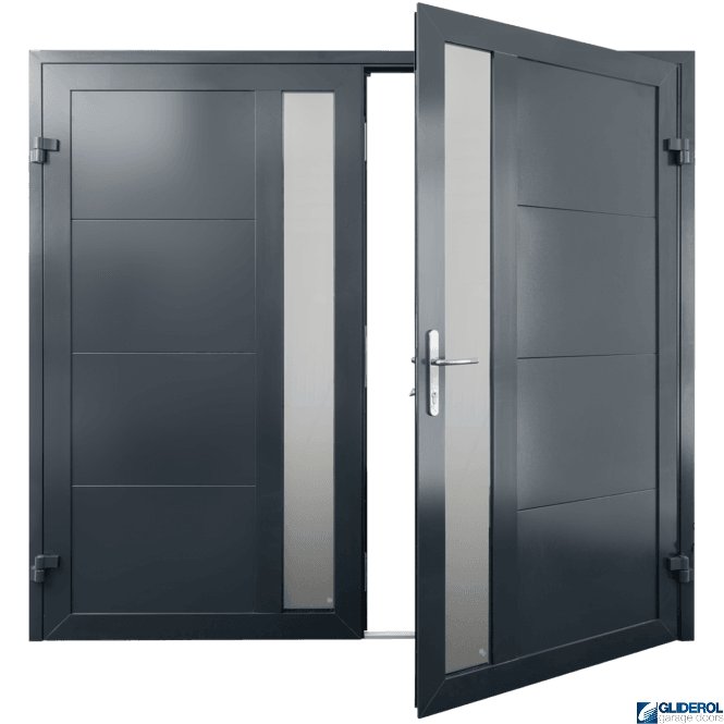Gliderol IRON-GREY (RAL7011) Insulated Whitacre Side Hinged Garage Door