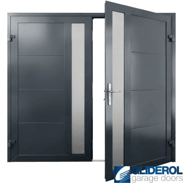 IRON-GREY (RAL7011) Insulated Whitacre Side Hinged Garage Door