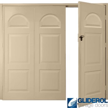 IVORY (RAL1015) Budget Dylan Side Hinged Garage Door