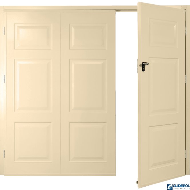 Gliderol IVORY (RAL1015) Budget Hollington Side Hinged Garage Door