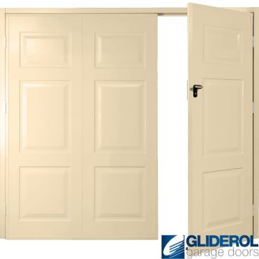 IVORY (RAL1015) Budget Hollington Side Hinged Garage Door