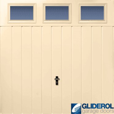 IVORY (RAL1015) Chester Vertical Medium Rib with Windows