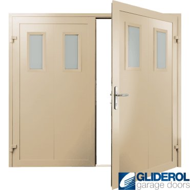 IVORY (RAL1015) Insulated Bradford Side Hinged Garage Door