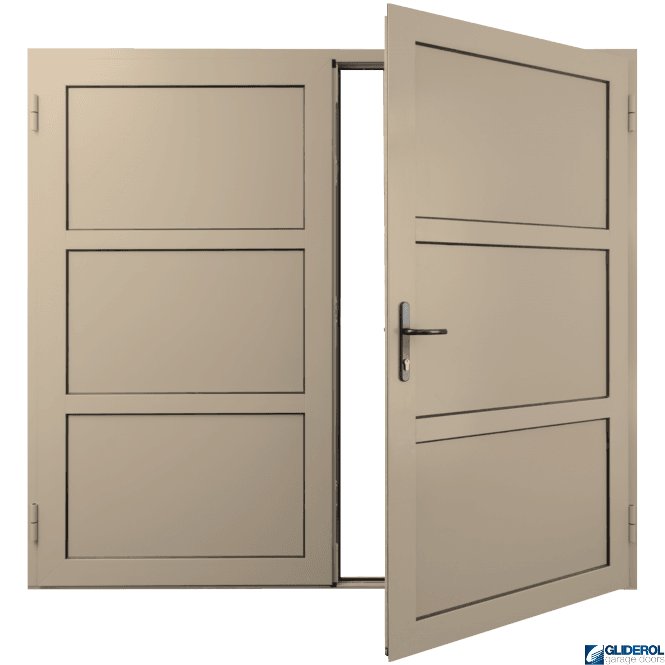 Gliderol IVORY (RAL1015) Insulated Coleshill Side Hinged Garage Door