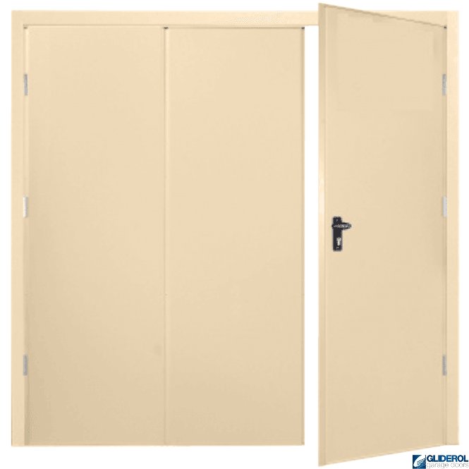 Gliderol Ivory (RAL1015) Non-Insulated Vertical Wide Rib Garage Door