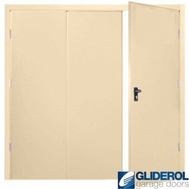 Ivory (RAL1015) Non-Insulated Vertical Wide Rib Garage Door