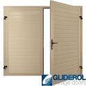 IVORY (RAL1015) Premium Horizontal Standard Rib (non-insulated) Side Hinged Garage Door