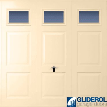 IVORY (RAL1015) Up & Over Hollington with Windows