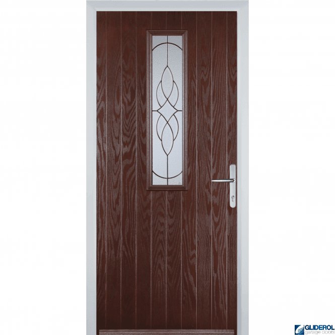 Gliderol Lawrence front entrance door DARKWOOD