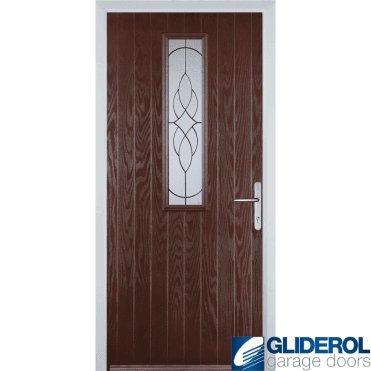 Lawrence front entrance door DARKWOOD