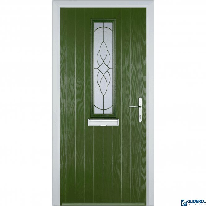 Gliderol Lawrence front entrance door FERN GREEN (RAL6025)
