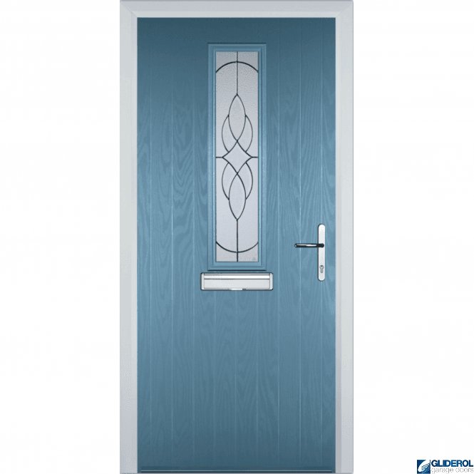 Gliderol Lawrence front entrance door PASTLE BLUE (RAL5024)