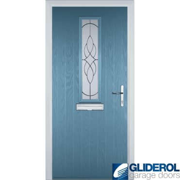 Lawrence front entrance door PASTLE BLUE (RAL5024)