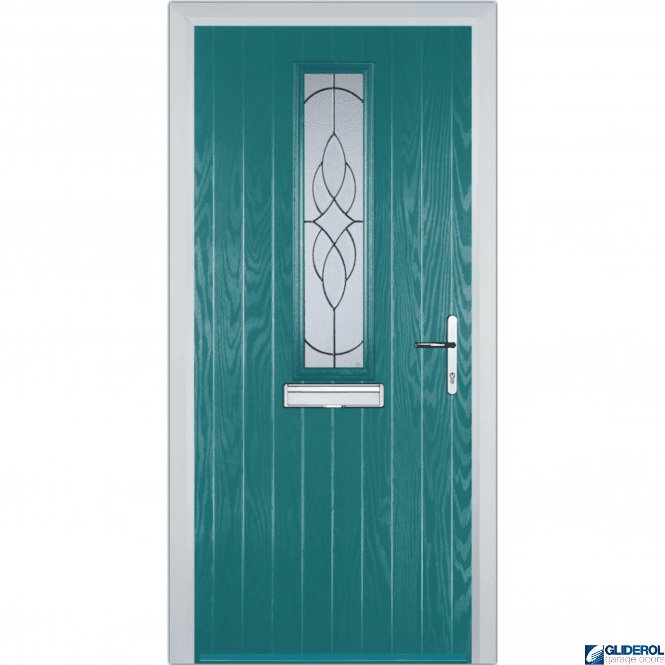 Gliderol Lawrence front entrance door TURQUIOSE BLUE (RAL5018)