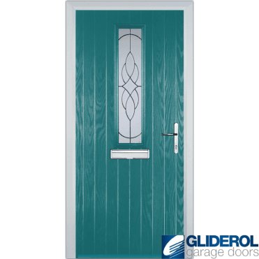 Lawrence front entrance door TURQUIOSE BLUE (RAL5018)