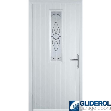 Lawrence front entrance door WHITE