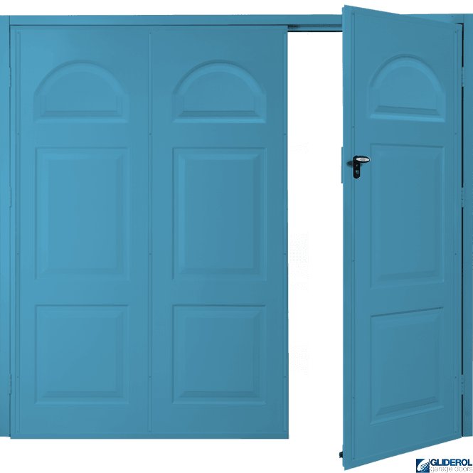 Gliderol LIGHT BLUE (RAL5012) Budget Dylan Side Hinged Garage Door
