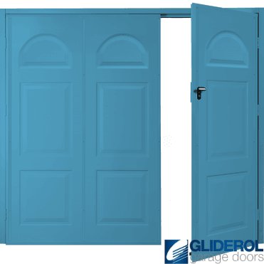 LIGHT BLUE (RAL5012) Budget Dylan Side Hinged Garage Door